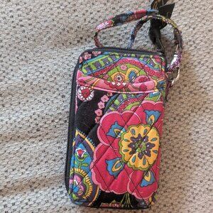 Vera Bradley Symphony in Hue Wallet Wristlet ID Window Zip Pocket 5.5" x 3.5"